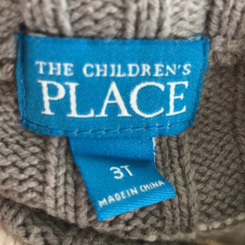 The Children’s Place Striped Sweater Shades of Grey and Slight Off White Size 3T